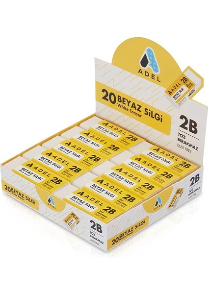 Soft Beyaz Dust- Silgi - Büyük Boy - 20 Adet