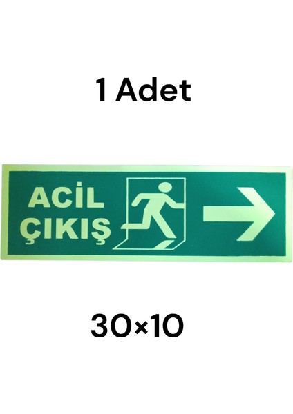 Acil Çıkış Sağ 30-10 Fotolümenli Levha