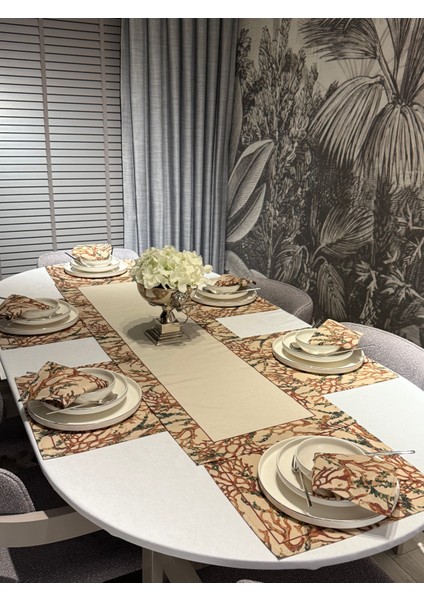Keten Lalin Desen Runner 40X140 cm modelleri