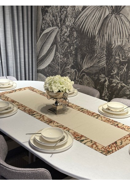 Keten Lalin Desen Runner 40X140 cm fırsatları