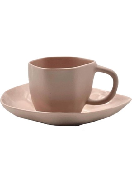 Kahve Fincan ve Tabağı (Pembe)
