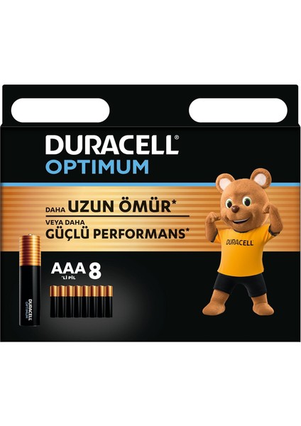 Optimum Aaa Pil (8 Li Paket) - Alkalin Pil 1,5V - Pil Saklama Paketi - LR03 MX2400