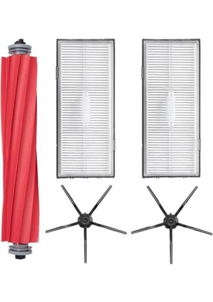 Siyah S7 S7 Max S7 Ultra T7 T7S(ROBOROCK ile Uyumlu) Süpürge Yedek Parça Seti,s7 S7 Max S7 Ultra T7 T7S Uyumlu Yenileme Aksesuar Seti 5 Parça