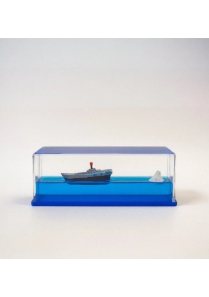 Batmayan Gemi Akvaryum - Büyük, Simülasyon - Hediyelik - 3D - 15X5 cm