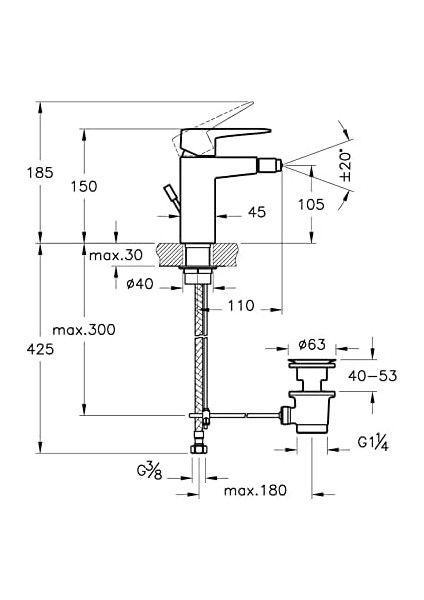 Root A42736 Bide Bataryası,sifon Kumandalı, Krom modelleri