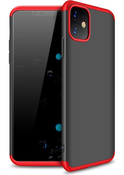 11 (6.1'') Için Kılıf Dip 360 Protective Siyah Kırmızı [ 11 ile Uyumlu Kılıf - Kırmızı]