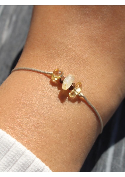 Dükkan Sitrin Taşı Bileklik - Neşe, Bolluk ve Şansın Enerjisi