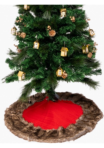 Kırmızı Örme Postlu Ağaç Altı Örtüsü 120CM modelleri