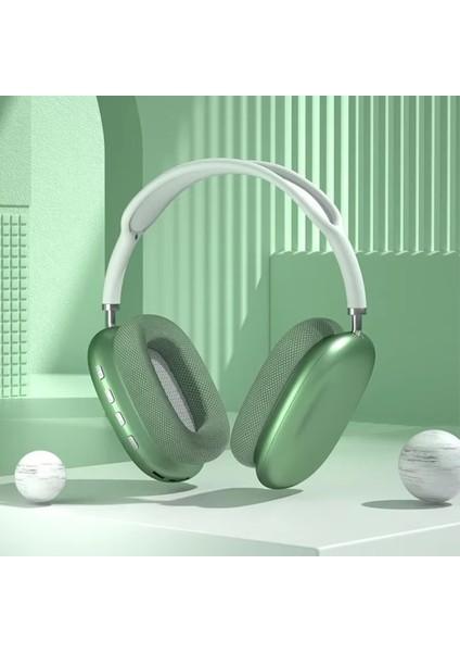 P9 Kablosuz 5.0 Bluetooth Kulaklık Üst Baş Yapısı Süngerli 400MA Pil 10 Saat Müzik Çalma.
