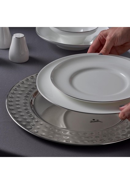 Laurel Platin 55 Parça 12 Kişilik Yemek Takımı fırsatları