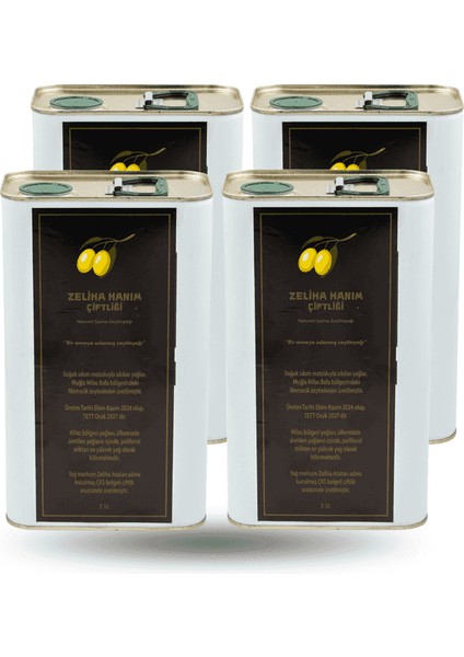 3 Lt Naturel Sızma Zeytinyağı x 4 Ad.( Toplam: 12 Lt )