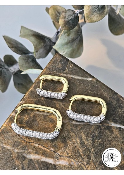 - Glow Earrings – Gold Kaplama Taş Detaylı 3'lü Kadın Küpe Set (KOD-346)