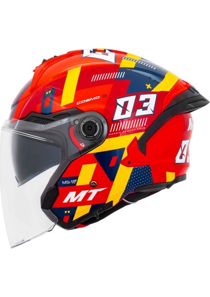 Cosmo Sv Sergio Garcia E5 Parlak Açık Kask