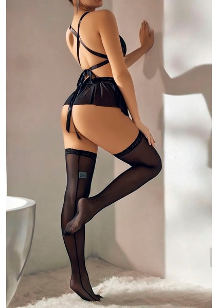 Siyah Yüksel Bel Etekli Takım modelleri