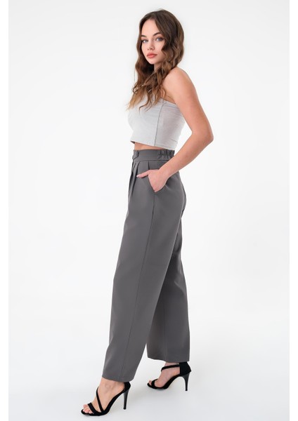Kadın K.antrasit Kore Model Palazzo Pantolon fiyatları