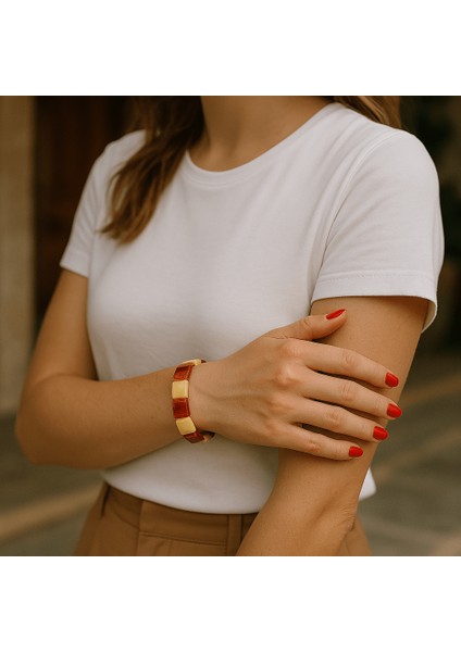 Kare Kehribar Bileklik modelleri