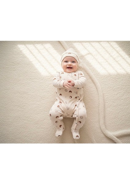 Coconut Desenli %100 Organik Pamuklu Unisex Bebek Tulum modelleri