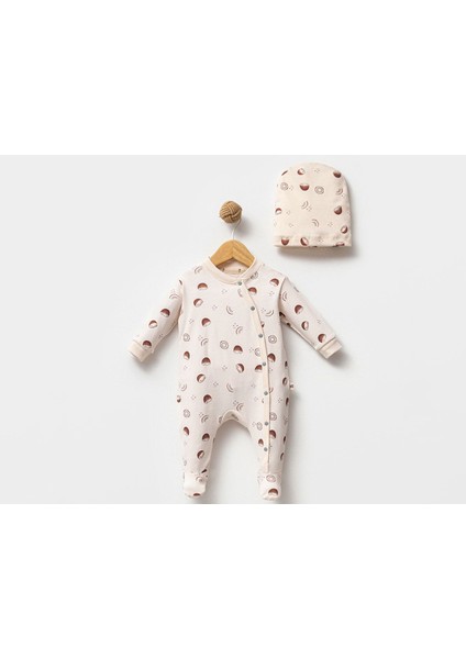 Coconut Desenli %100 Organik Pamuklu Unisex Bebek Tulum fırsatları