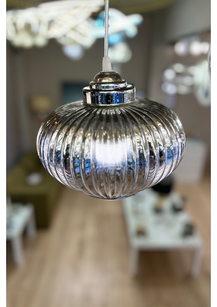 Ellipse Silver Chrome Sarkıt Cam Avize fiyatları