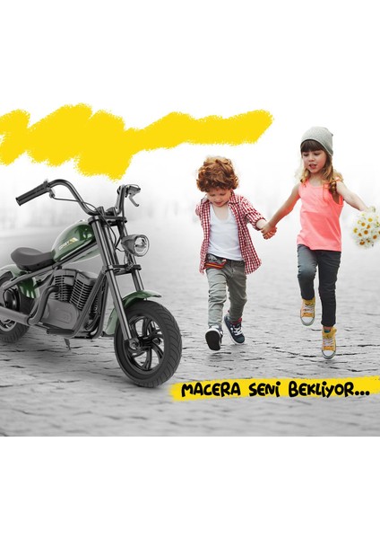 Jetty 300 R240X Elektrikli Mini Çocuk Motoru 160W Yeşil fırsatları