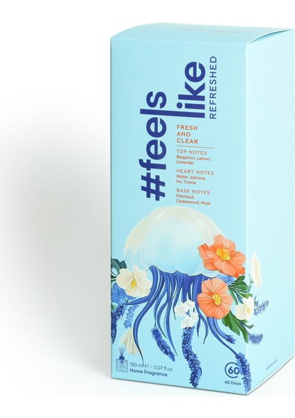 #feelslike Refreshed | Ferahlatıcı ve Doğal Oda Kokusu - Bergamot, Lavanta ve Limon Aromalı- 150 ml modelleri