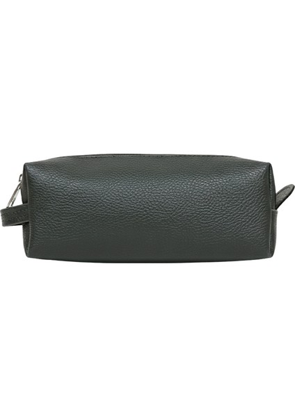 Tek Gözlü Suni Deri Kalem Çantası Yeşil