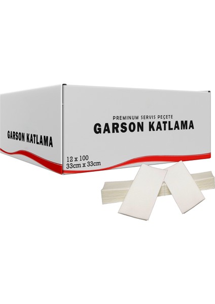 Garson Katlama Peçete 33X33 cm 100'LÜ 12 Paket