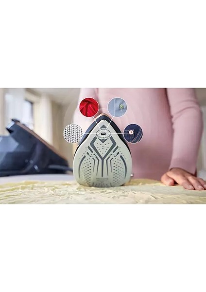 Kumaş Tanıma Özellikli 9000 Serisi Taban Kameralı Buhar Kazanlı Ütü, 750 G'a Varan Şok Buhar, Activesense Teknolojisi, Dahili Kamera, Yapay Zeka Teknolojisi + Mutfak Tartısı (Onerous)