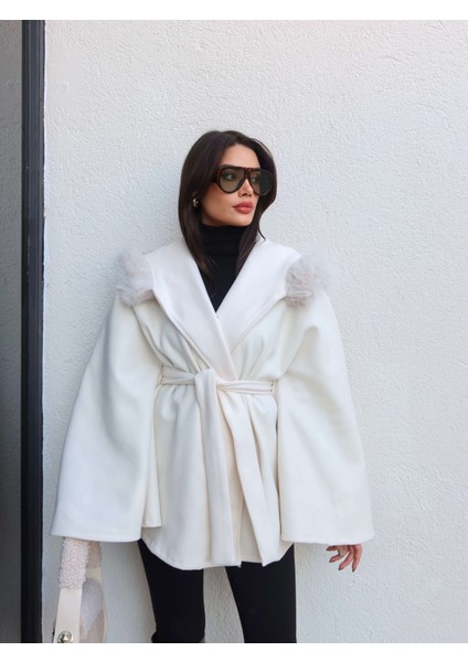 Kürk Kapüşonlu Panço fırsatları