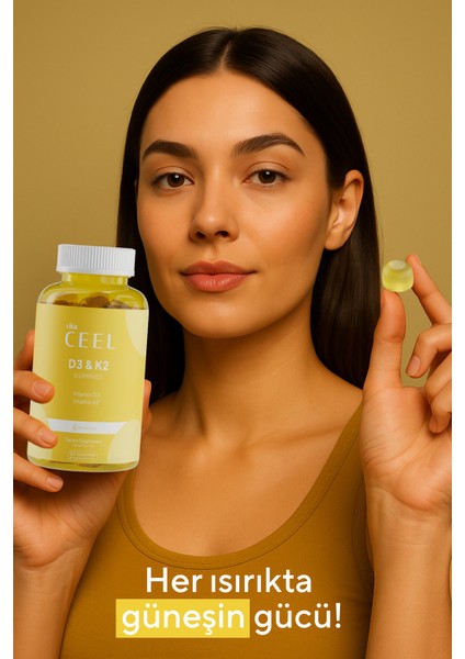 D3 K2 Vitamin Gummy, Portakal Aromalı, 60 Çiğnenebilir Form fiyatları