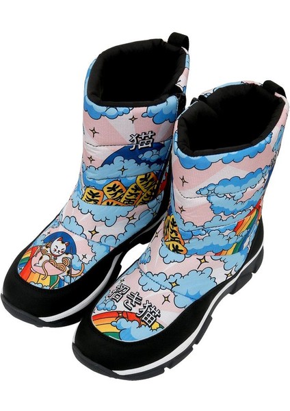 Kadın Vegan Çok Renkli Kar Botu - The Lucky Cat Tasarım