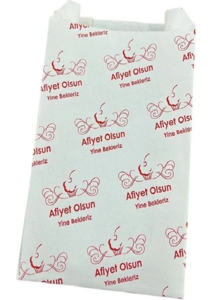9X26 cm Lvc Kuşe Kese Kağıdı Desenli Beyaz 10 kg
