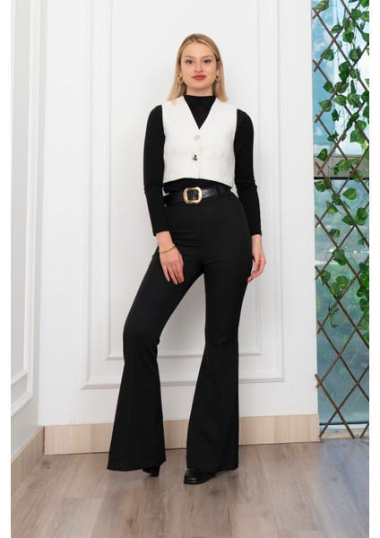 Miss Vina Kısa Pul Detaylı Astarlı Yelek 9137