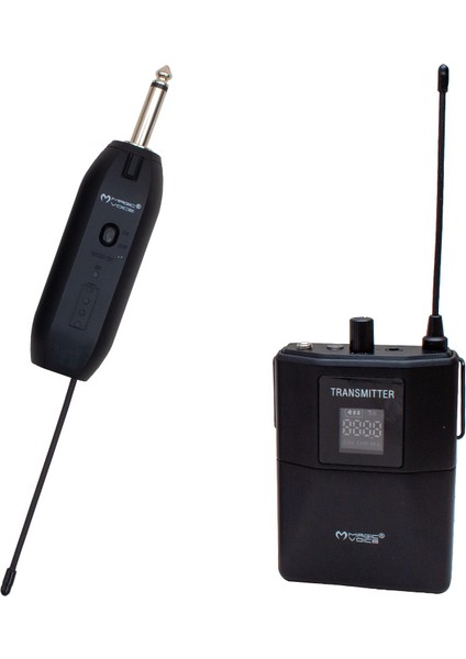 MV-19599 Uhf Kablosuz Enstrüman Uyumlu Jack Girişli Ikili Mikrofon Set