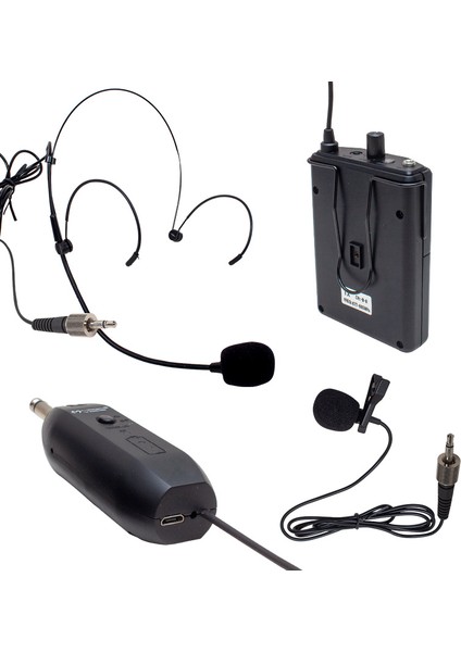 MV-19599 Uhf Kablosuz Enstrüman Uyumlu Jack Girişli Ikili Mikrofon Set fiyatları