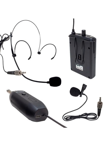 MV-19599 Uhf Kablosuz Enstrüman Uyumlu Jack Girişli Ikili Mikrofon Set indirimleri