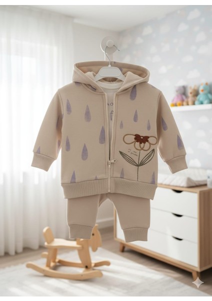 Laura Baby Rain 3 Lü Kapüşonlu Hırkalı Kız Bebek/çocuk Takım fiyatları