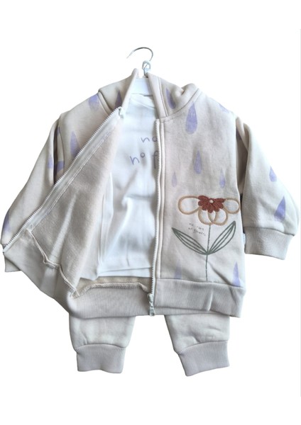 Laura Baby Rain 3 Lü Kapüşonlu Hırkalı Kız Bebek/çocuk Takım fırsatları