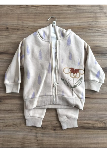 Laura Baby Rain 3 Lü Kapüşonlu Hırkalı Kız Bebek/çocuk Takım indirimleri