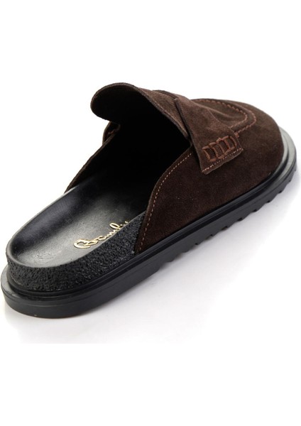 Kahve Hakiki Deri Kadın Terlik K04606021702 modelleri