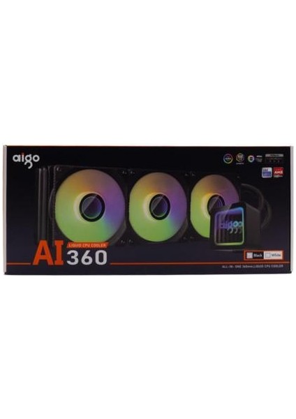 Aıgo AI360 Argb 360MM Siyah Sıvı Soğutma 1700/AM5