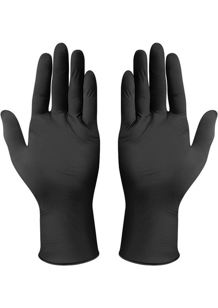 Siyah Nitril Eldiven L Beden – Pudrasız Tek Kullanımlık 100’LÜ Paket