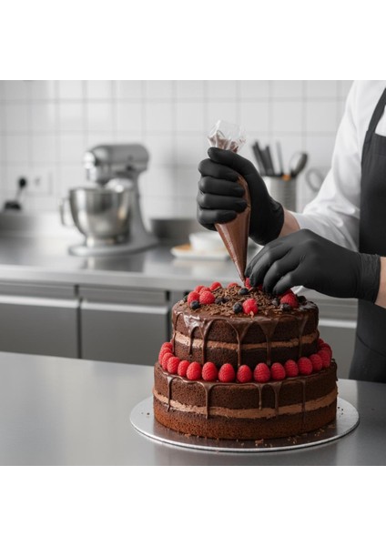 Siyah Nitril Eldiven L Beden – Pudrasız Tek Kullanımlık 100’LÜ Paket fiyatları