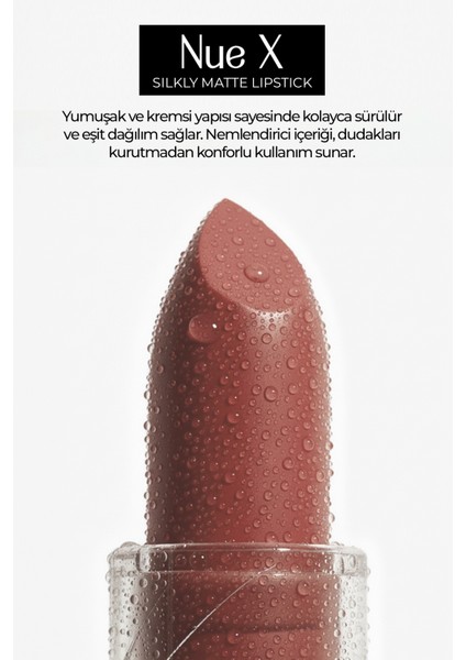 Nue x Silkly Matte Lipstick Nude Pembe 01 fiyatları
