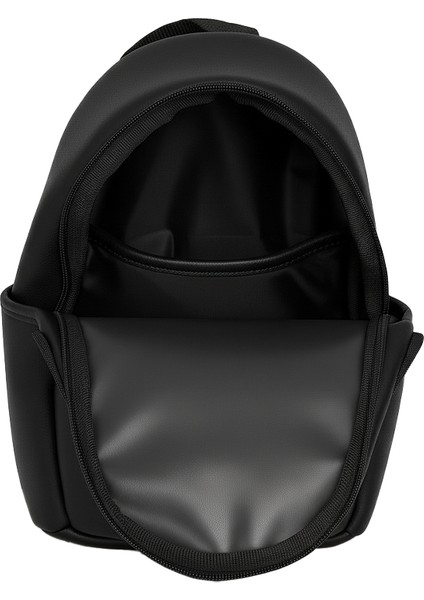 Suni Deri Dört Gözlü Sırt Çantası Siyah fırsatları