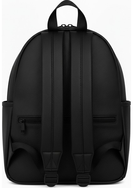 Suni Deri Dört Gözlü Sırt Çantası Siyah indirimleri