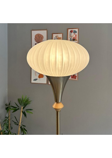 Beyaz Cam Q Lambader Modern Dekoratif Metal Oturma Odası Çalışma Odası Zemin Lambası modelleri