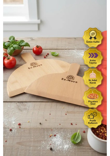 ® | Taş Fırın Uyumlu 2'li Pizza Kürekleri