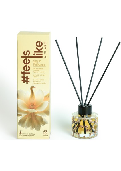 #feelslike A Charm | Sandal Ağacı ve Madagaskar Vanilyalı Doğal Oda Kokusu-Uzun Süre Kalıcı 50 ml
