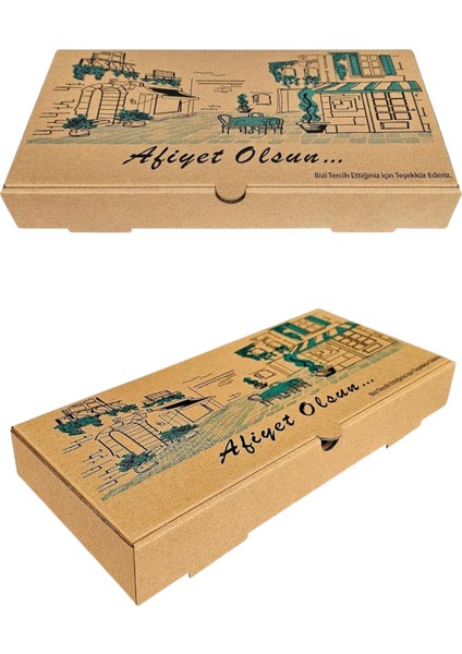 Bir Buçuk Pide Kutusu 100'LÜ